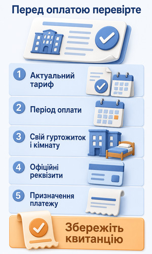 Що перевірити студенту перед оплатою проживання в гуртожитку