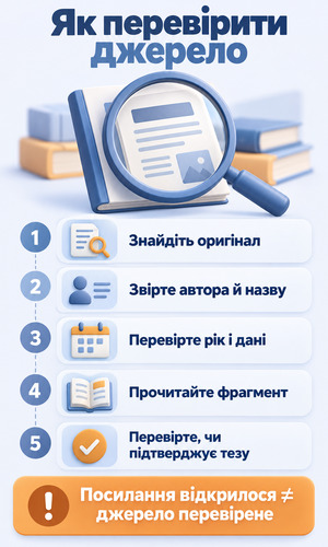 Алгоритм перевірки джерела, запропонованого ChatGPT